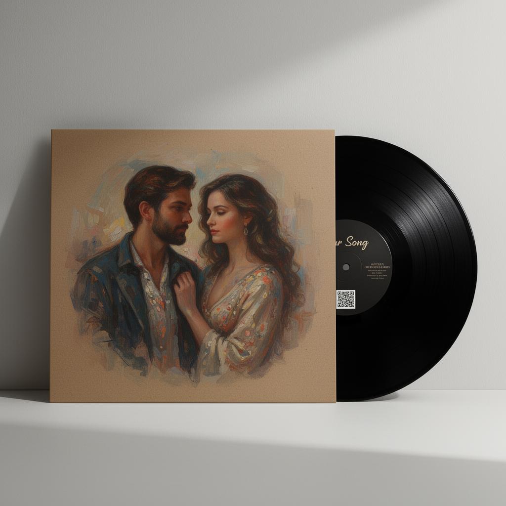 Vinyle Unique Luxe personnalisé avec pochette et QR code