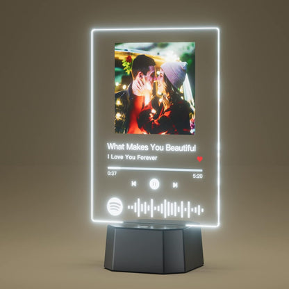 Plaque Spotify lumineuse avec haut-parleur Bluetooth personnalisée