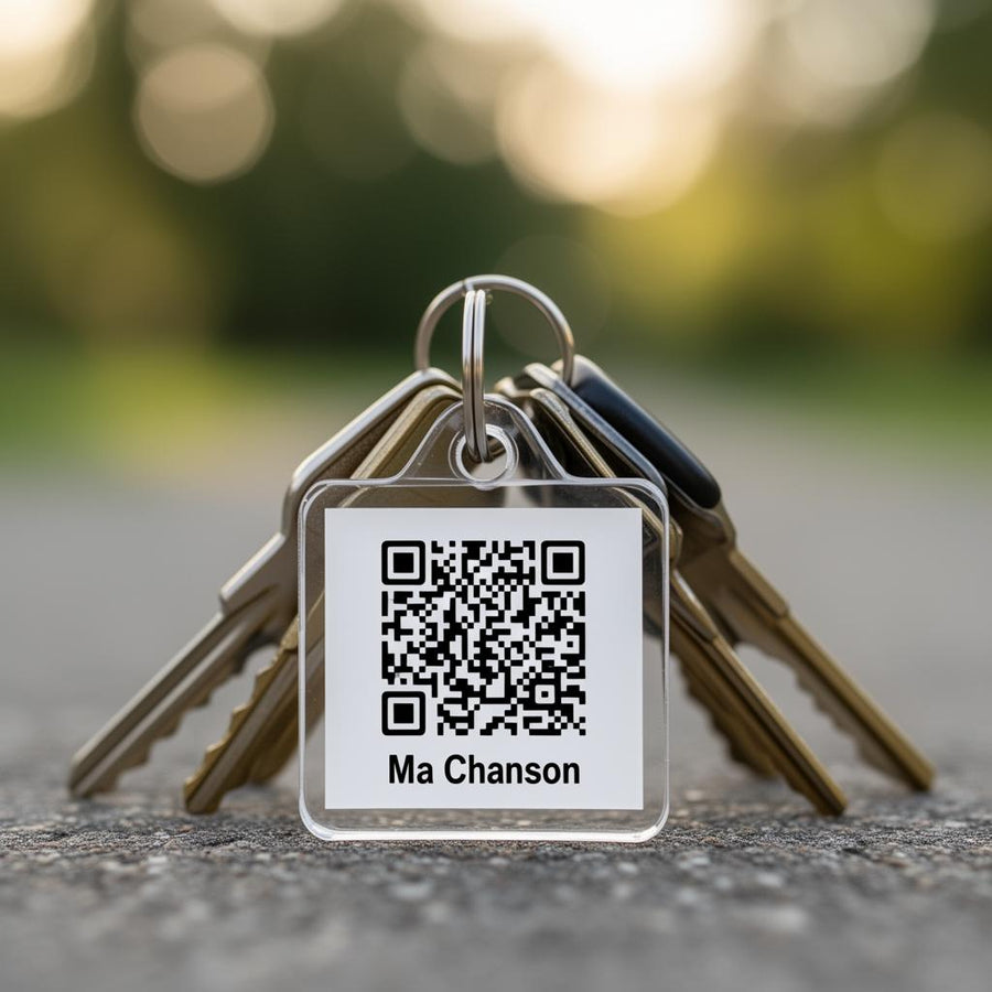 Porte-Clés Souvenir Scan and Go avec QR code